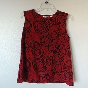 Laura Ashley Sleeveless Red Top